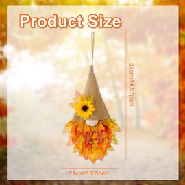 Autumn Wreaths for Front Door, Autumn Door Wreath Gnome Decorations