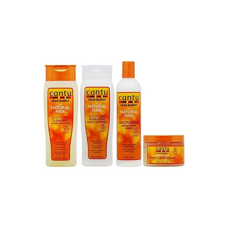 Cantu Cleansing Cream Shampoo + Conditioner + Curl Activator Cream