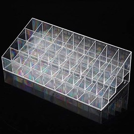 36 Grids Transparent Lipstick Display, Case Storage Box Nail Brush Organizer Cosmetic Display