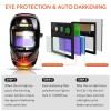 TRQWH Auto Darkening Welding Helmet with Light and Adjustable Sweatband