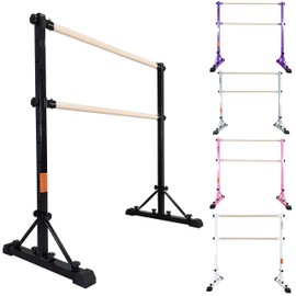 FC FUNCHEER Adjustable Ballet Barre,Portable Dance bar,Fitness Equipment for Dance & Balance Excercise,Super Sturdy for Balance Workout,Weight Limit 250 LBS
