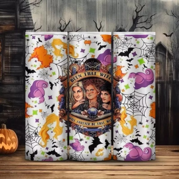 Unbranded Hocus Pocus 20oz Skinny Tumbler Custom With Straw double