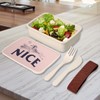 Lunch Box Lunchbox mit Besteck, Rosa – Nice Minimalist Ville