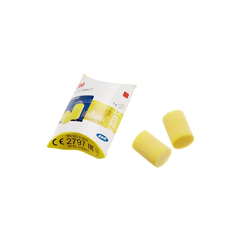 3M E-A-R 3M E-A-R Classic Earplugs, 28 dB, Uncorded, 250