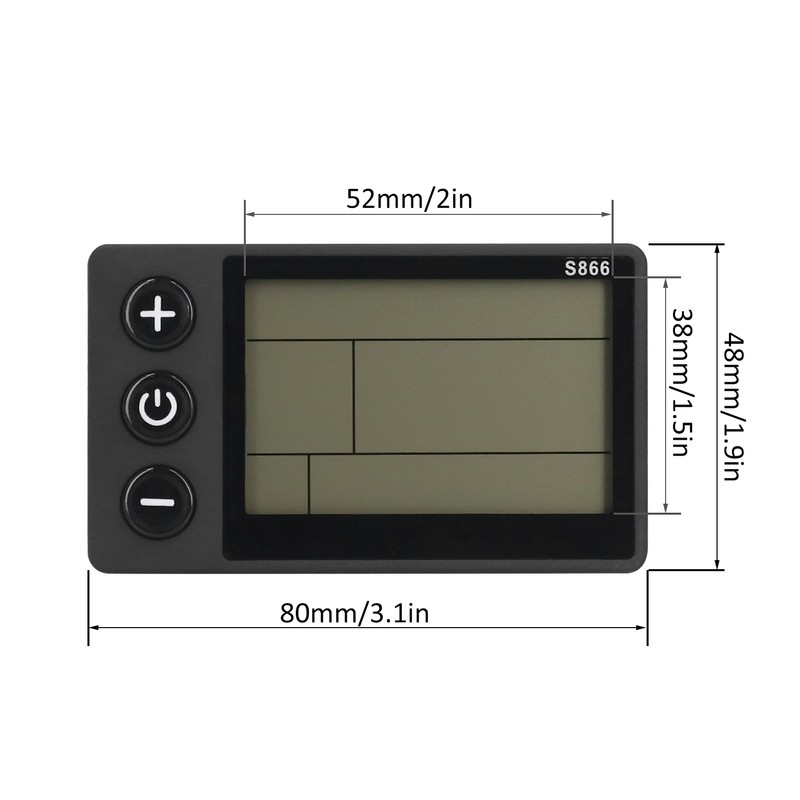 Waterproof LCD Display Panel Lightweight for Electric Bicycle Scooter Riding