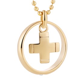 fish Kinderkette Mädchen Junge Taufring Silber Gold Beschichtet Taufkette klar Schmucketui Geschenk zur Taufe