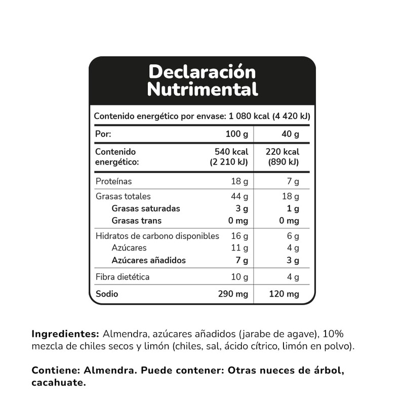 DELIYUM.COM | Almendra Enchilada | Vegano y natural | Sin
