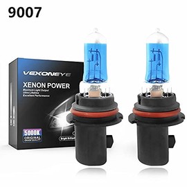 VEXONEYE 9007/HB5 Halogen Headlight Bulb 12V 65/55W Warm White 5000K Lights Headlamp Bright Focos