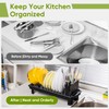 VUSIGN Dish Drying Rack with Drainboard, Dish Drainer Extendable Spout