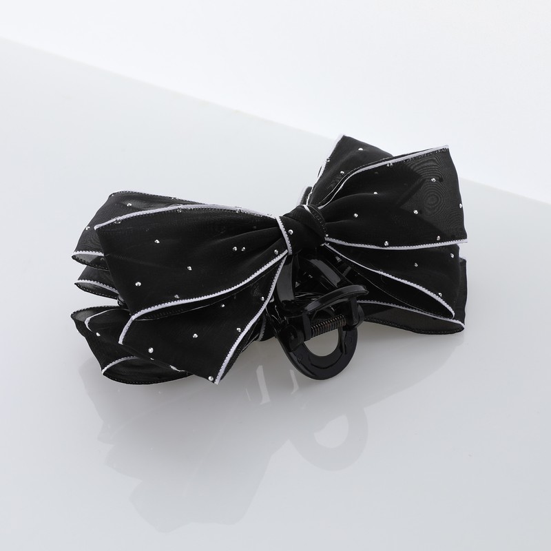 Burnaby layered mesh white cubic pin 11cm / 버나비 레이어드