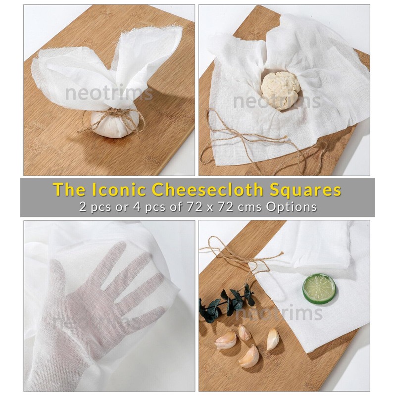Muslin Cheese Cloth Fabric for Food Kitchen Straining Superior Quality