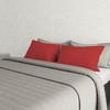 Italian Bed Linen Max Color Pair of Pillowcases, Cotton, Red,