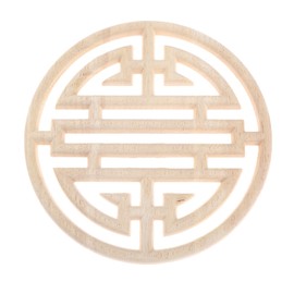 MUXSAM 4-Pack Wooden Carved Round Appliques Onlay, 3.94-Inch Dia Unpainted Wood Carving Craft Decals for Home Door Cabinet Furniture Cupboard Dresser Bed Wall Wardrobe Decor