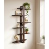 SUMGAR Floating Shelves for Wall Walnut Mounted Shelf Unit for