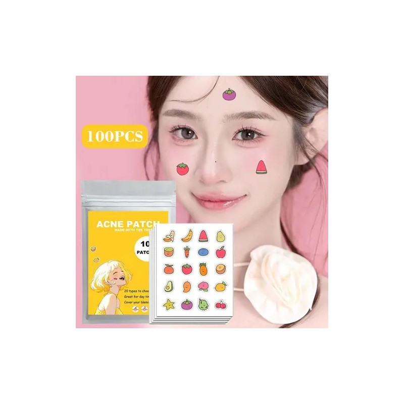 100pcs Fruit Acne Patch Skincare Multiple Colors Cartoon