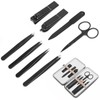 Fangze Tweezers and Nail Clippers Set - 8pcs Manicure Set