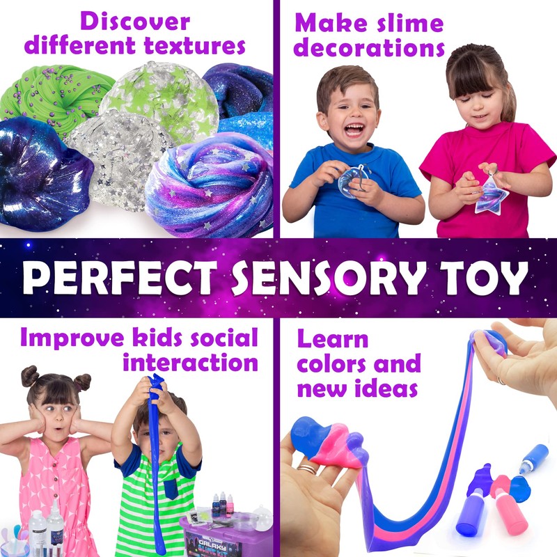 Original Stationery Galaxy Slime Kit & Maker Set with Glow