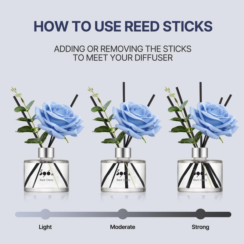 396 st. Rose Flower Reed Diffuser, Black Cherry, 200ml(6.7oz) /