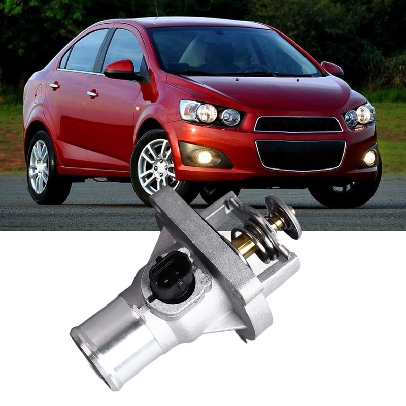 Engine Coolant Thermostat 96984104 Thermostat Housing Assembly Replacement for Chevy