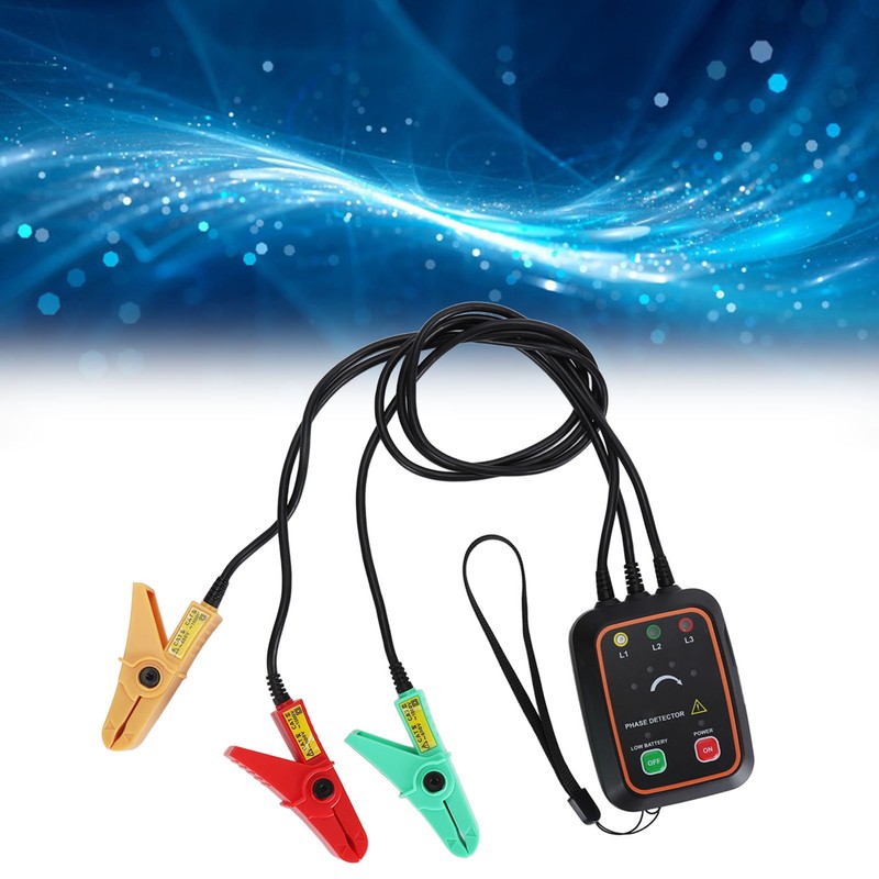Phase Sequence Detector Non Contact Tester 3PH AC Meter Monitor