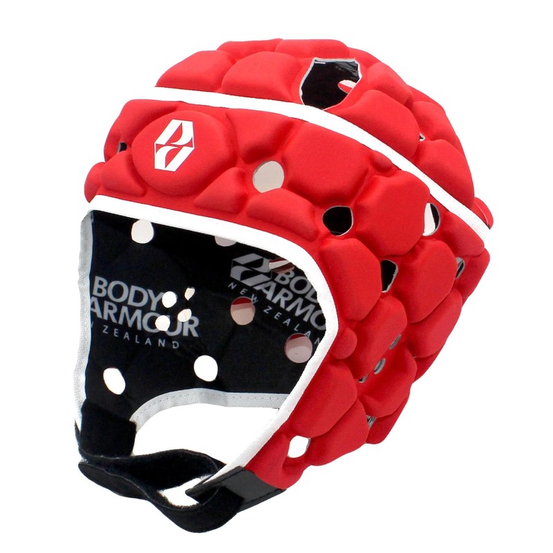 Body Armour Ventilator Head Guard (Red, Large Adult)
