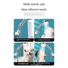 YERTAA Suction Shower Head Holder (Black), 120-Degree Adjustable Rotation, Silver-Plated