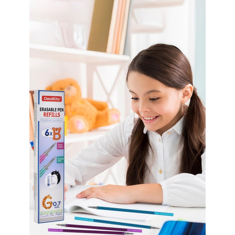 DealKits Pack of 6 Erasable Refills - Compatible with Legami