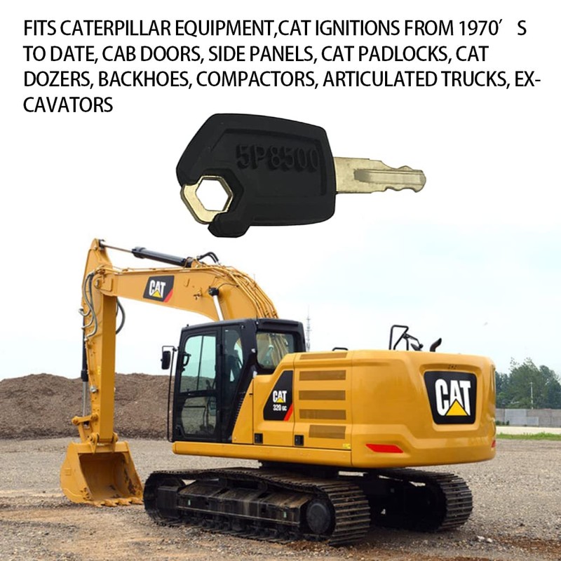 5P8500 Cat Keys, 10 Pack Ignition Keys for Caterpillar Heavy