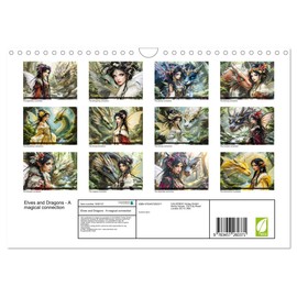 Elves and Dragons - A magical connection (Wall Calendar 2026 DIN A4 Landscape), CALVENDO 12 Month Wall Calendar