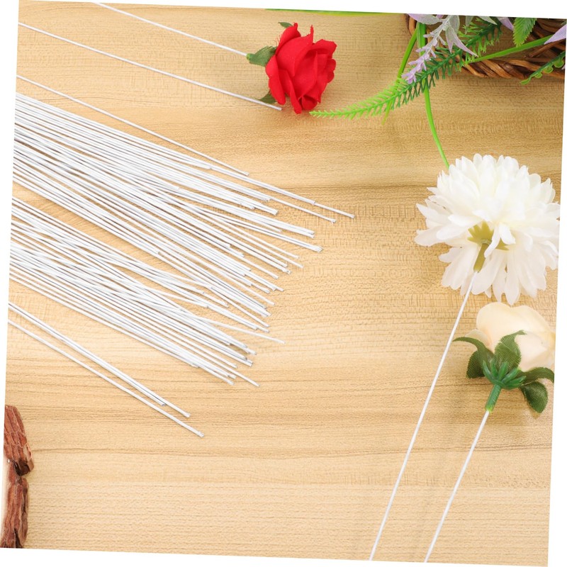 Operitacx 100 Piezas Alambre Floral Blanco Para Manualidades Alambre Flexible