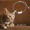 LONAGO Cat Bracelet 925 Sterling Silver Cute Cat with Birthstone