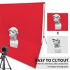 Easy-Going 5Wx7L ft Red Background Muslin Backdrop, Photo Studio, Collapsible