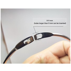 Pack of 2 large key rings, 148 mm ring, 4 mm diameter, with easy closure, versatile metal ring, storage ring, for storing keys, clothes, hanging curtains, etc