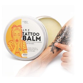 Tattoo Balm 60g - Bálsamo Hidratante y Revitalizante para Tatuajes Nuevos y Antiguos - Fórmula Natural con Manteca de Karité, Vainilla y Aceite de Coc