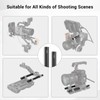 SMALLRIG 2pcs Black Aluminum Alloy 15mm Rod - 20cm 8inch-1051