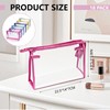 QLFJ-FurDec 18 Pcs Portable Clear Makeup Bags with Handle, Transparent