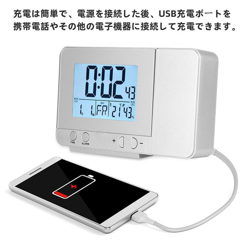 Projection Clock, Projector Alarm Clock, Projection Alarm Clock with LED