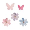 Dekora, Flores y Mariposas Lilas de Oblea, Flores Comestibles, Decoraciones
