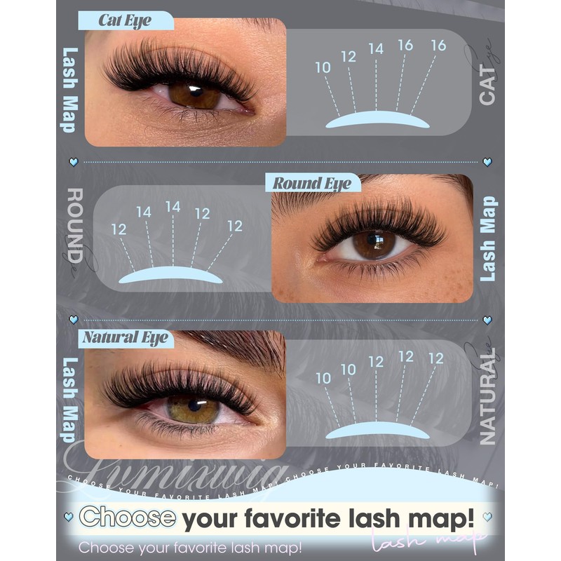 Wispy Lash Clusters 10-12-14MM Short Eyelash Clusters Fluffy Cluster Lashes