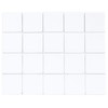 CleverDelights 1" Square Glass Tiles - 50 Pack - Clear