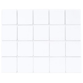 CleverDelights 1" Square Glass Tiles - 50 Pack - Clear 1 Inch Craft Tiles