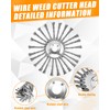 FANMANDY 10 Inch Indestructible Steel Wire Weed Eater Trimmer Head