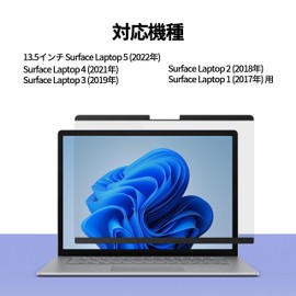 Surface Laptop 5 / 4 / 3 / 2 / 1 (13.5 inch) Peeping Film Removable Magnetic Laptop Privacy Filter PC Screen Protector Double Sided Blue Light Cut Anti-Glare Anti-Scratch Privacy Filter Touch Panel