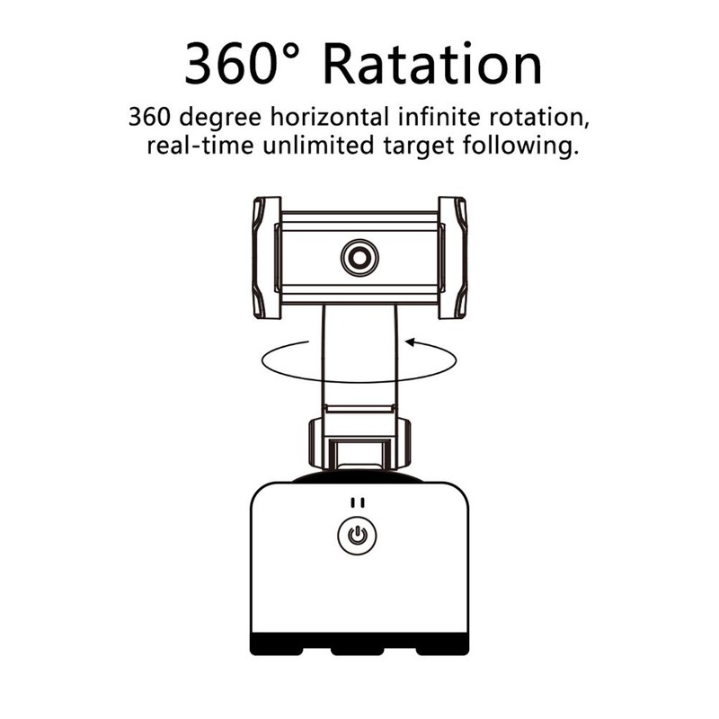 Smart Auto Tracking Holder 360 Degrees Rotation Smart Selfie Stick