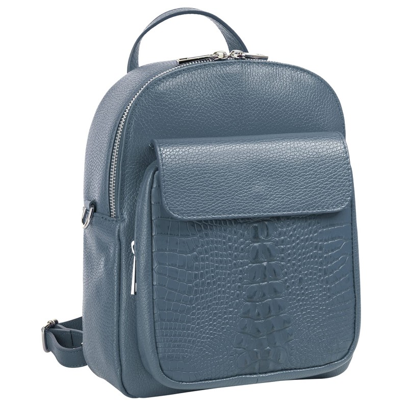 Cluty 021329 Women's Genuine Leather Backpack, Made in Italy, Smartphone