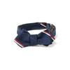 Beams Plus Men's Necktie, Wide Regimental Bowtie, navy
