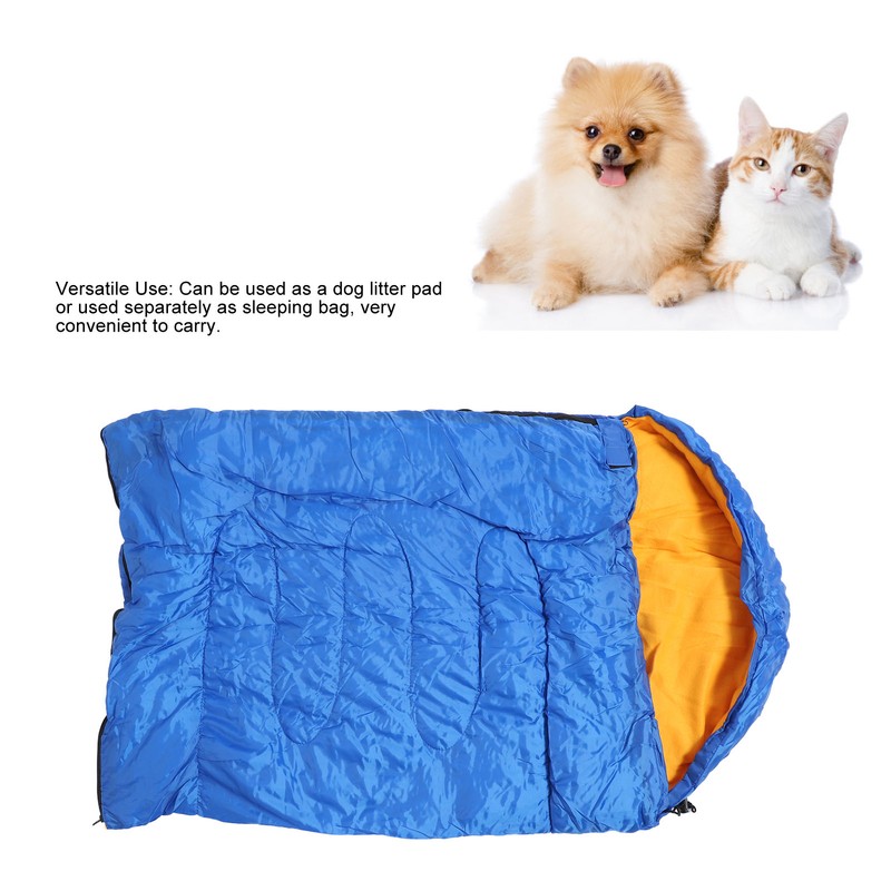 Dog Sleeping Bag Blue with Storage Bag Polyester Warm Waterproof