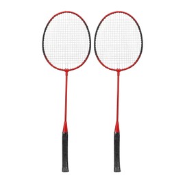 LEIJIAER Badminton Racket Offensive Iron Alloy Lightweight Comfortable Grip Sports Badminton Racquet Red