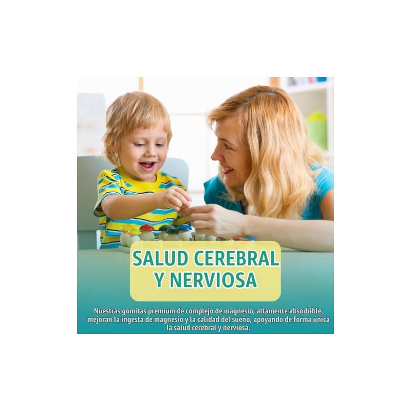 Gomitas Complejas de MagnesioGomitas Masticables Tranquilas para Niños y AdultosGlicinato