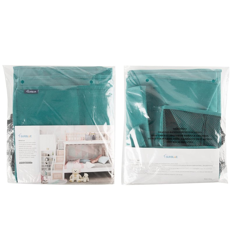 Surblue Caddy Hanging Organizer Bedside Storage Bag for Bunk and
